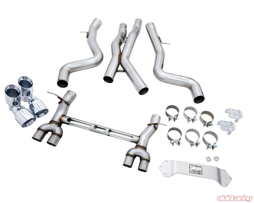 AWE BMW M3 | M4 3.0T 2015-2020 Tuning Track Edition Catback Exhaust System w/ Chrome Silver Tip