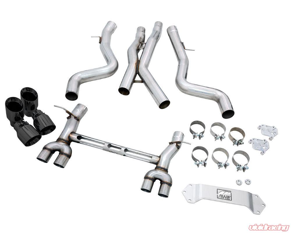 AWE 15-20 BMW M3/M4 Tuning Track Edition Catback Exhaust System w/ Diamond Black Tip BMW