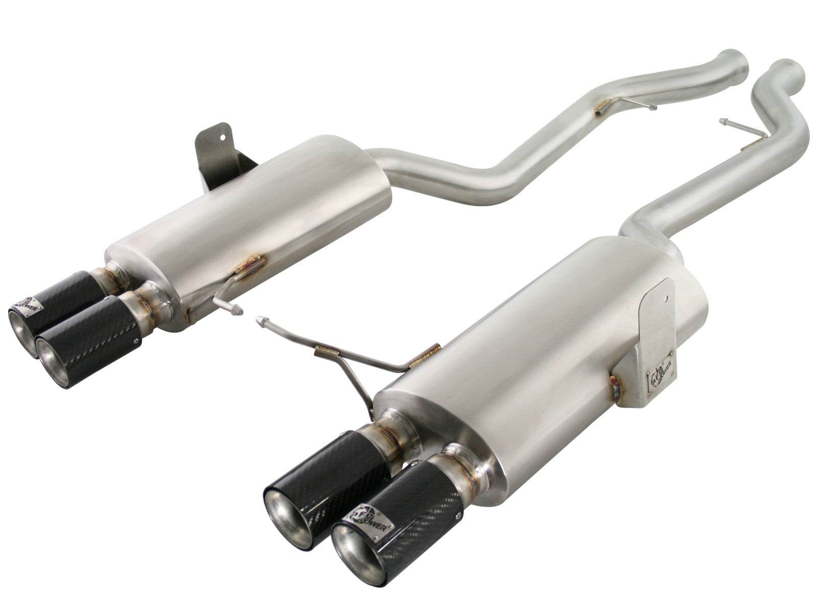 aFe 08-13 BMW M3 (E90) MACH Force-Xp 2-1/2" 304 Stainless Steel Cat-Back Exhaust System w/ Carbon Fiber Tips