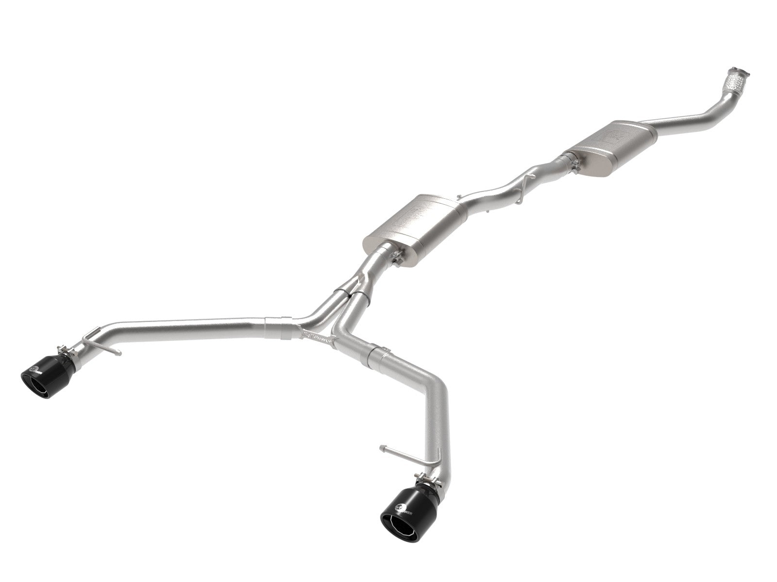 aFe 13-16 Audi A4 MACH Force-Xp 3 IN to 2-1/2 IN 304 Stainless Steel Cat-Back Exhaust System w/ Black Tips