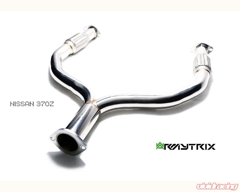 Armytrix 09-20 Nissan 370z Stainless Steel Valvetronic Catback Exhaust System Dual Blue Coated Tips