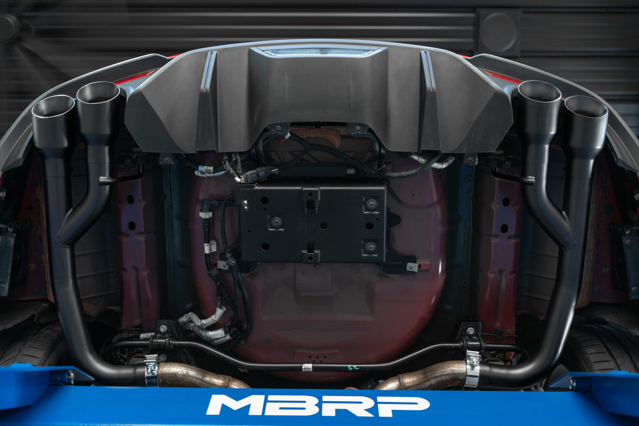 MBRP 2.5" Axle Back, with Quad 4" Dual Wall Tips, Non Active Exhaust, T304, Ford Mustang GT 5.0L 2018 - 2021