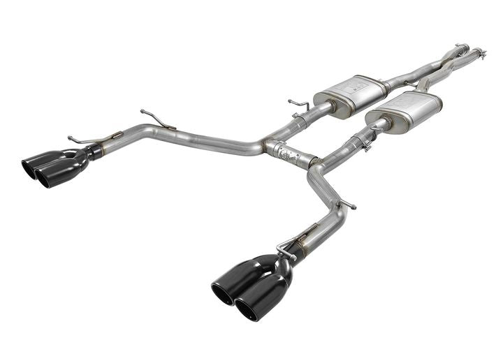 aFe 15-21 Dodge Challenger MACH Force-Xp 2-1/2" 304 Stainless Steel Cat-Back Exhaust System w/ Quad Black Tips