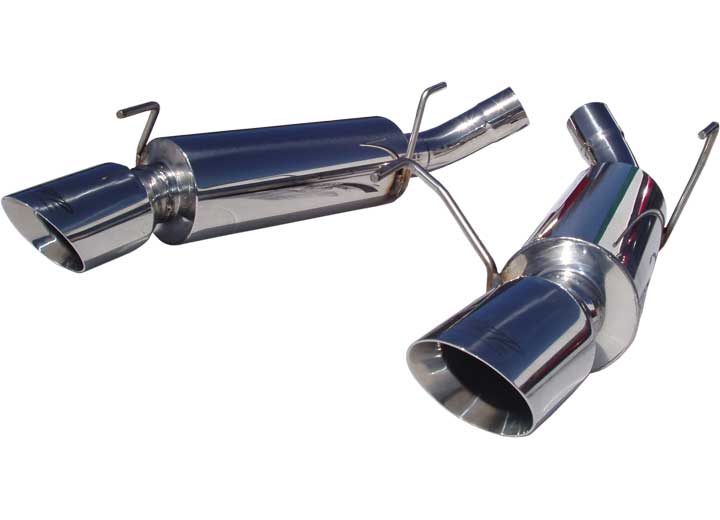 MBRP 2.5" Dual Mufflers Axle Back, Split Rear, T304, Ford Mustang GT 4.6L 2005 - 2010, GT500 2007 - 2010