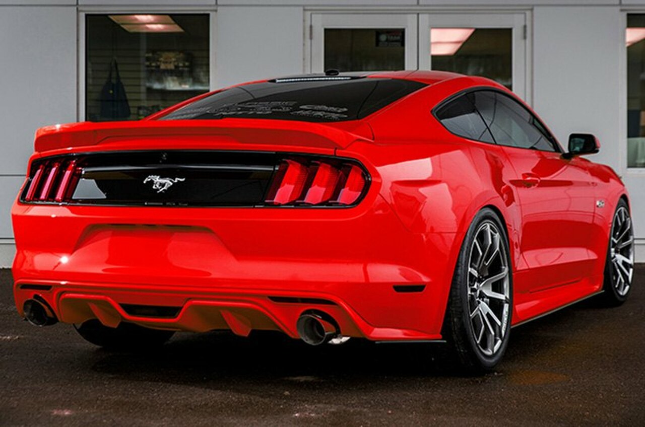 MBRP 3" Cat Back, Dual Split Rear, Race Version, 4.5" tips, T409, Ford Mustang 2.3 EcoBoost - not convertible 2015 - 2021